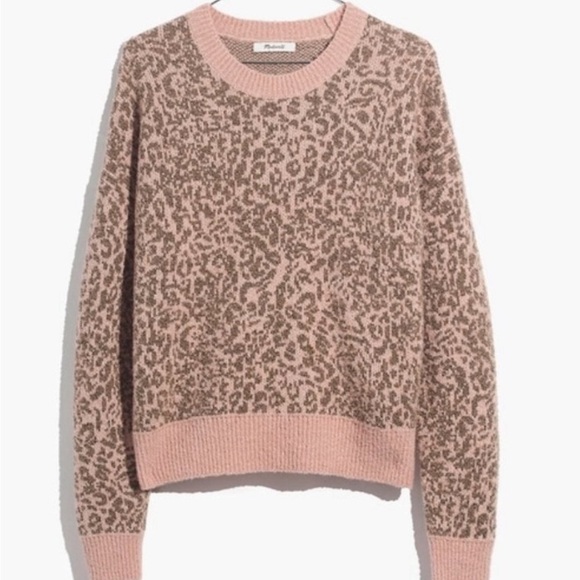 MADEWELL Pullover Sweater in Leopard size S - Picture 3 of 8